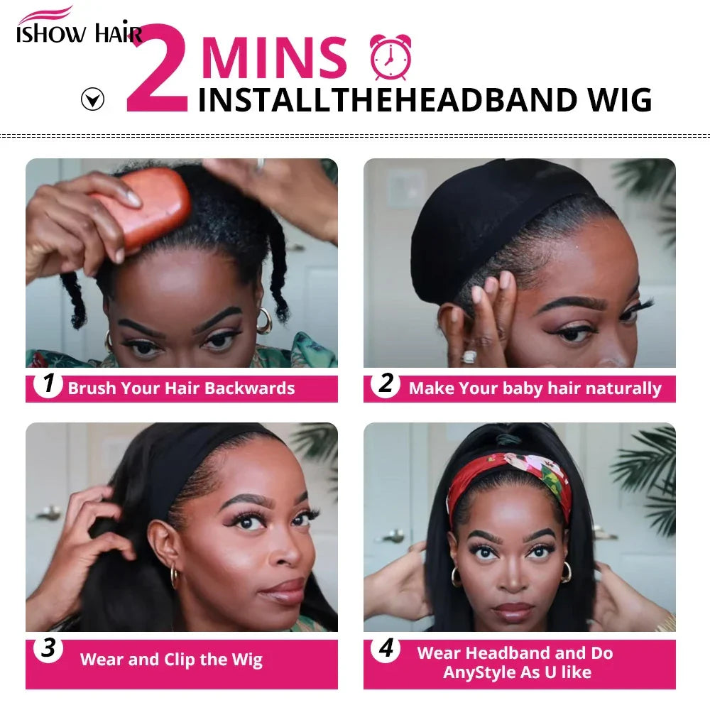 Headband Wig P4/27 Highlight Human Hair 250 Density Deep Wave Curly Human Hair Wigs Honey Blonde Colored Full Machine Made Wig