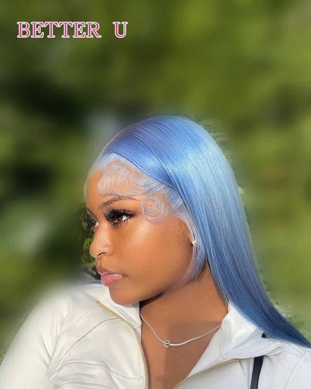 Light Blue Straight 13X6 Transparent Lace Front Human Hair Wig Pre-Plucking Brazilian 613 Colored 13x4 Lace Front Wig For Women